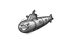 SilentSurf™ Submarine Mascot